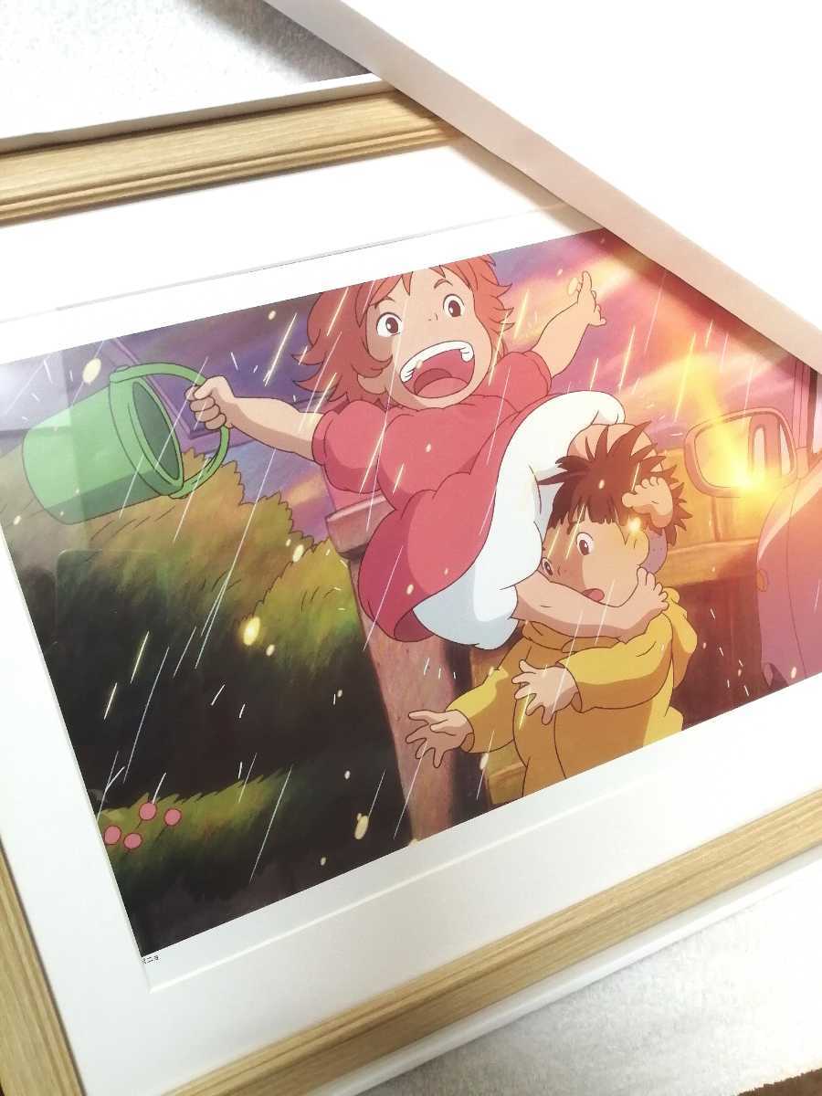 Super rare! Studio Ghibli Ponyo on the Cliff [Framed Item] Poster Wall Hanging Painting Postcard Reproduction Original Ghibli Calendar Hayao Miyazaki Isao Takahata, comics, anime goods, others