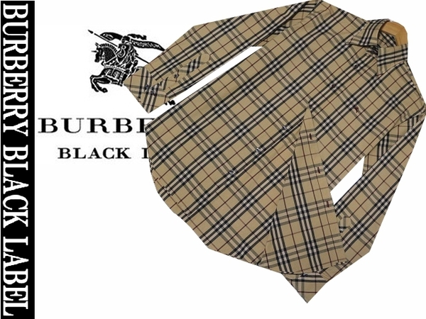 極美品★★★BURBERRY BLACK LABEL　フルチェックシャツ　サイズ３