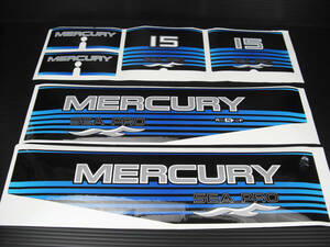 [ new goods ] Mercury / ShiPro 15HP horse power (2 stroke ) cowl decal left right set inspection ) modified weight 10 horse power custom rare mono series 