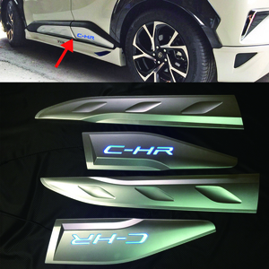 トヨタ C-HR CHR ZYX10/NGX50 LED サイド ドアモール ガーニッシュ 4pcs 外装 パーツカバー(前期対応)