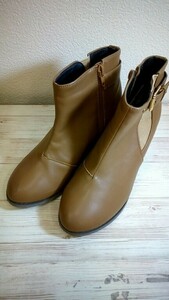  side-gore bootie - belt M size Camel [RFS-64]