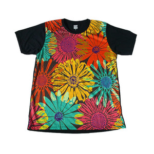 Art hand Auction 파스텔 봄 꽃 그림 작품 꽃 식물 스트리트 스타일 디자인 티셔츠 재미 있은 티셔츠 남자 티셔츠 반팔 ★E455M, 중간 사이즈, 크루 넥, 일러스트레이션, 성격