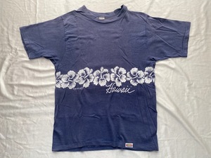 70s USA製 ビンテージ Ｔシャツ HAWAII ハワイ ハイビスカス 　M