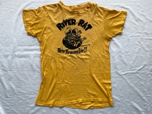70s USA製 ビンテージ 　RIVER RAT リバー ラット　Tシャツ 　M 　Hanes