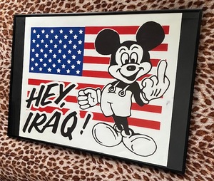 90s ～　HEY 〇〇 !　ポスター　/　プロパガンダ　星条旗　アメリカ　USA　ビンテージ　湾岸戦争 