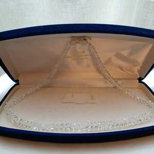 水晶 クォーツ ネックレス 全長約48cm 水晶ネックレス silver刻印