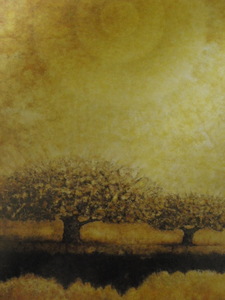 Art hand Auction Kazuyoshi Seo, [Poema del sol], De una rara colección de arte enmarcado., Nuevo marco incluido, En buena condición, gastos de envío incluidos, Cuadro, Pintura al óleo, Naturaleza, Pintura de paisaje
