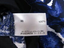 ローラアシュレイ　コットン花柄カットソー　白×青　S_画像3