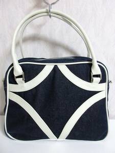  L'Est Rose Denim ground handbag navy blue navy north 1959