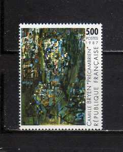 Art hand Auction 20E147 Frankreich 1987 Zeitgenössisches Gemälde Brian Precambrien Unbenutzt NH, Antiquität, Sammlung, Briefmarke, Postkarte, Europa