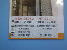 (A34) 切符 鉄道切符 軟券 乗車券 加悦鉄道 2号機関車110年記念乗車券 _画像3