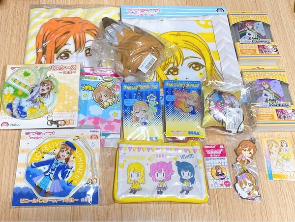 ラブライブ Aqours ニジガク 国木田花丸 寝そべり タオル ヴァイス ラバスト ポーチ アクスト パスケース 一番くじ
