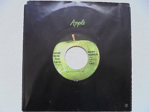 Appleシングルレコード Mary Hopkin『 THOSE WERE THE DAYS 』US盤 Apple 1801 美品