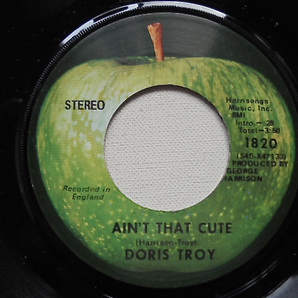 Appleシングルレコード DORIS TROY『 AIN,T THAT CUTE 』US盤 Apple 1820 美品の画像3