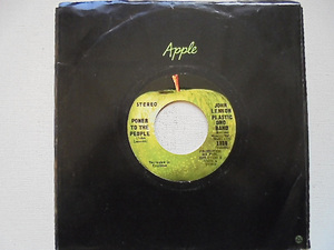 Appleシングルレコード JOHN LENNON/PLASTIC ONO BAND『 POWER TO THE PEOPLE 』US盤 Apple 1830 美品