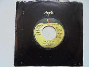 Appleシングルレコード Paul McCartney & WINGS『 BAND ON THE RUN 』US盤 Apple 1873 美品