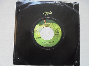 Appleシングルレコード BADFINGER『 COME AND GET IT 』US盤 Apple 1815 美品