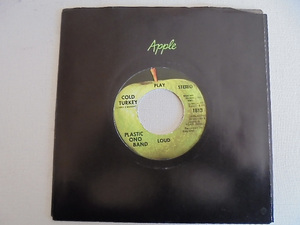 Appleシングルレコード PLASTIC ONO BAND『 COLD TURKEY 』US盤 Apple 1813 美品