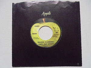 Appleシングルレコード TRASH『 GOLDEN SLUMBERS / CARRY THAT WEIGHT 』US盤 Apple 1811 初盤 美品