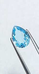  blue topaz 2.46ct pair Shape loose somewhat kake(LA-3958)