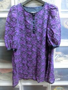 Banner Barrett One-piece knee height long sleeve floral print purple Banner Barrett 