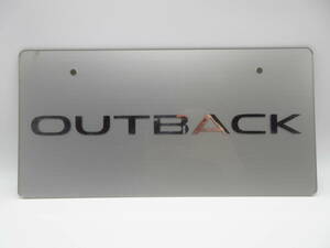 スバル アウトバック SUBARU OUTBACK ディーラー 新車 展示用 非売品 ナンバープレート マスコットプレート