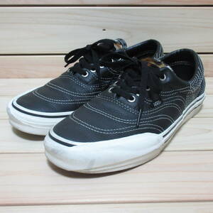 ■バンズ エラ スリーラ ラックス レザー ブラック/レオパード/チェッカー/ゼブラ 美中古 27.0cm US9 VANS ERA 3RA LUX VISION VOYAGE