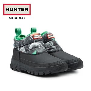 новый товар HUNTER Hunter ORIGINAL INSULATED SNOW ANKLE BOOT STORM CAMO PRINT оригинал in shu Ray tido snow лодыжка ботинки 22.0cm