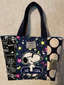 スヌーピーワッペン トートバッグ ハンドメイド