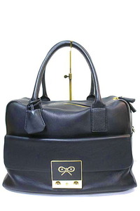 [ б/у ]Anya Hindmarch Anya Hindmarch сумка женский наклонный .. черный натуральная кожа 2WAY сумка 2114030-99