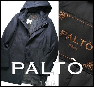  новый товар 11 десять тысяч [PALTO] Pal to/ утонченный элегантный .../ мельчайший маленький - undo палец на ноге s шерсть с хлопком поле пальто 50 MADE IN ITALY/E2692