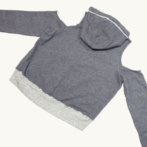 ★SALE★Hollister/ホリスター★コールドショルダースウェットプルオーバーパーカー (Heather Grey/M)_画像4