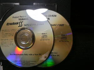 送料最安 140円 TOS16：東芝 DynaBook SS 3470 DS60C/1N8T リカバリディスク CD-ROM 2枚のみ