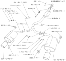 【HKS】 スーパーターボマフラー(Super Turbo Muffler) スバル レガシィツーリングワゴン TA-, CBA- BP5 EJ20(TURBO) [31029-AF003]_画像3