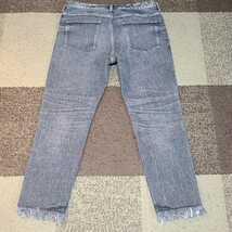 新品 upper hights THE THIN DAMAGE DENIM PANTS size 32《アッパーハイツ》ダメージ カットオフ デニム _画像4