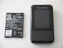 au Sony Ericsson ガラケー 携帯電話 Xmini CDMA W65S ブラック_画像1