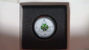  Alpha Romeo triangle four . leaf clover QV Delta type with logo in car interior oriented small size clock clock accessory attaching 