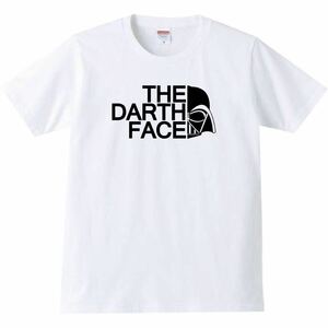 【送料無料】【新品】THE DARTH FACE ダースフェイス Tシャツ パロディ おもしろ プレゼント メンズ 白 Sサイズ