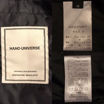 D698 メンズブルゾン nano universe ナノユニバース おしゃれ キレイめ 無地 ジャケット アウター タイト 黒 ブラック ショールカラー/ M_画像4