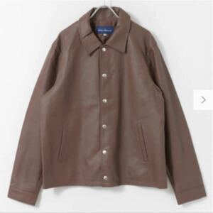 【新品未使用タグ付】アーバンリサーチ レザータッチコーチジャケット ブラウン 茶 JACKET 革ジャン