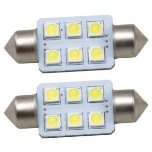 クライスラー ボイジャー GS33S LED ナンバー灯 ライセンス灯 SMD 6連 2個 キャンセラー内蔵 ホワイト