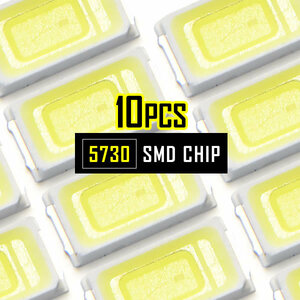 LEDチップ SMD 5730 ウォームホワイト 電球色 暖色 10個 打ち替え 打ち換え DIY 自作 エアコンパネル メーターパネル スイッチ