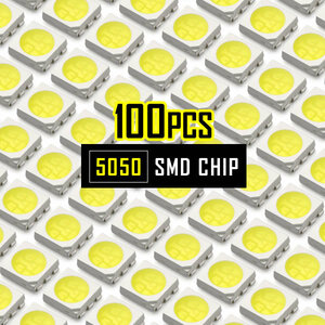 LEDチップ SMD 5050 アイスブルー 水色 100個 打ち替え 打ち換え DIY 自作 エアコンパネル メーターパネル スイッチ