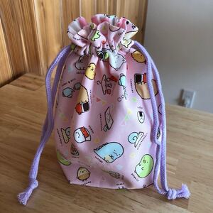 ハンドメイド すみっこぐらし コップ袋 裏地付き