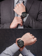 新品 新作 腕時計 メンズ腕時計 アナログ クォーツ式 クロノグラフ ビジネスウォッチ 豪華 高級 人気 ルミナス ★UTM06★ ブラック_画像8