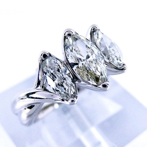 Pt900 ★リング 指輪 ◇ダイヤモンド0.781ct・0.366ct・0.324ct 4月誕生石 ●12号 ■ソーティング付き 【中古】 /ｍ5968/14496