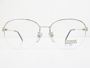 ∞【デッドストック】HOYA ホーヤ 眼鏡 メガネフレーム ST901M 55[]16-135 メタル ナイロール 12KGF 金張り シルバー 日本製 □H8