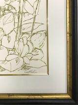 【特価】　≪　　ベルナール・カトラン　　≫　　オリジナルリトグラフ【石版画】 　 CYCLAMEN　 　1988年 　 BERNARD CATHELIN_画像4