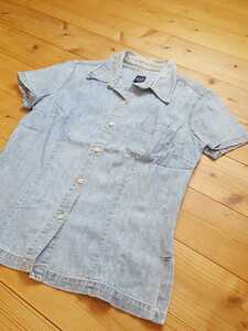 vintage used[GAP] short sleeves Denim shirt Dungaree shirt car n blur - shirt 