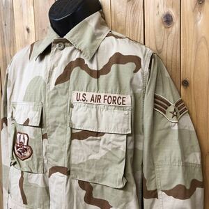 米軍実物/90's/SP0100-97-D-CB11/COMBAT/SMALL-REGULAR フィールドジャケット BDU デザートカモ 迷彩 U.S.AIR FORCE 空軍服 USCENTAF b-1